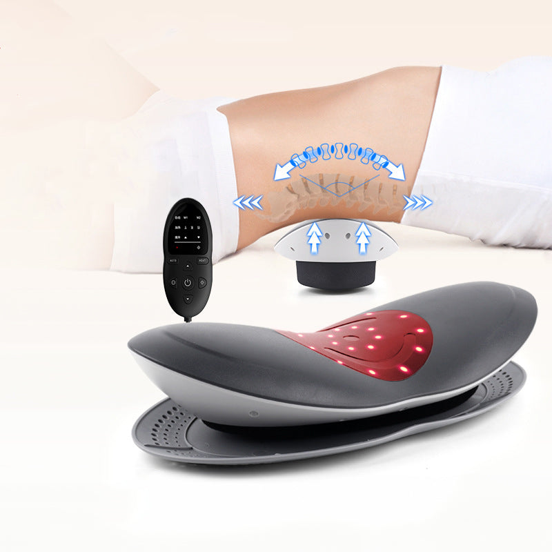 Waist Massager Lumbar Traction Inflatable Hot Compress Back Cervical Stretcher Massage Air Pressure Reduce Relief Pain