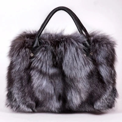 Luxry Real Fox Fur Women Handbags Genuine leather Newest Party Multicolour Bags Fox Fur Ladies Shoulder Bag Gift Crossbody bags