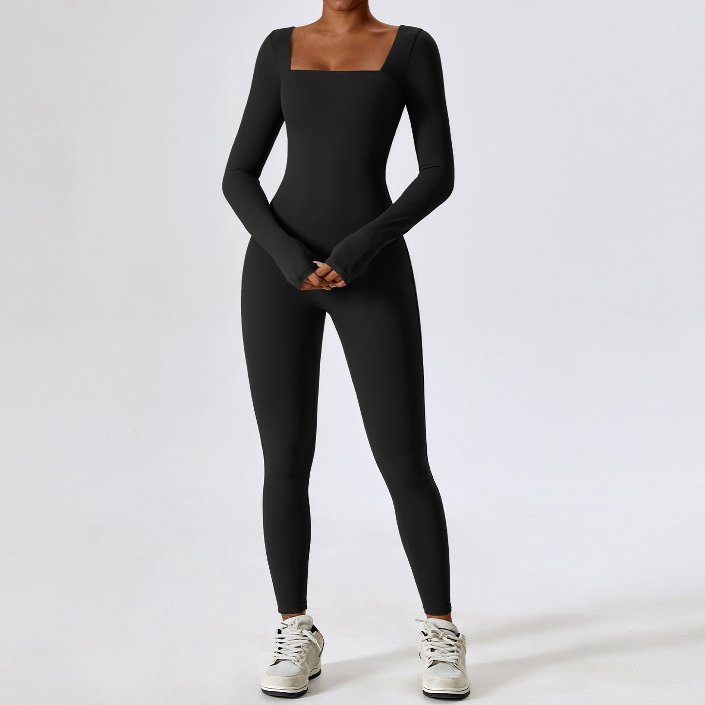 Tight-fitting long-sleeved yoga clothes for women, nude fitness sports quick-drying yoga jumpsuits