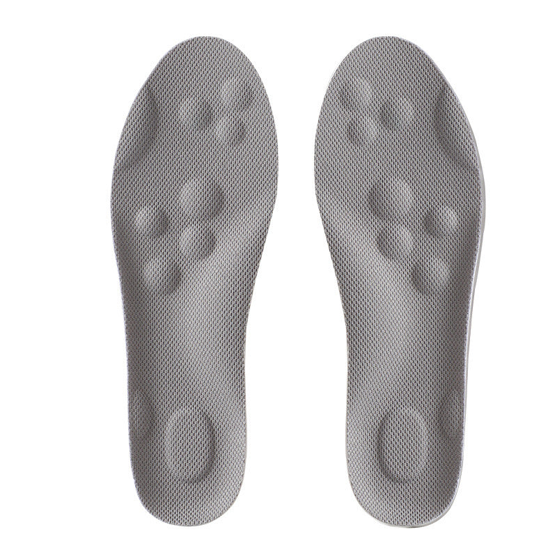 4D massage sports insole with a feeling of stepping on feces, PU fully padded air cloud insole