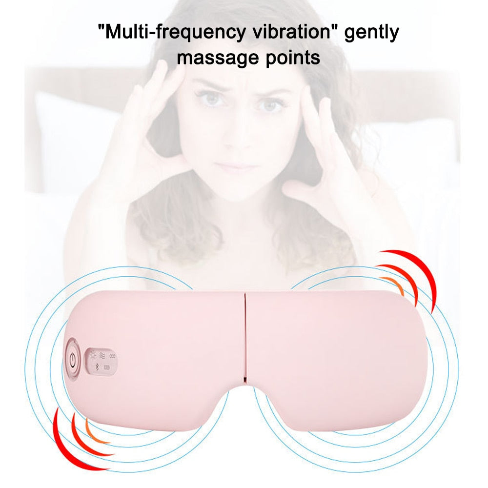 Bluetooth Smart Vibration Eye Massager Eye Care Device Hot Compress Glasses Instrument Music Foldable Eye Protection