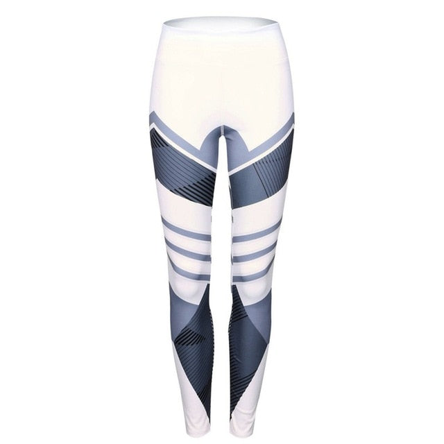 Women Quick Dry Sport Fitness Leggins Geometric Printed Sports Pants Yoga Pants Leggings Tights Trousers For Women