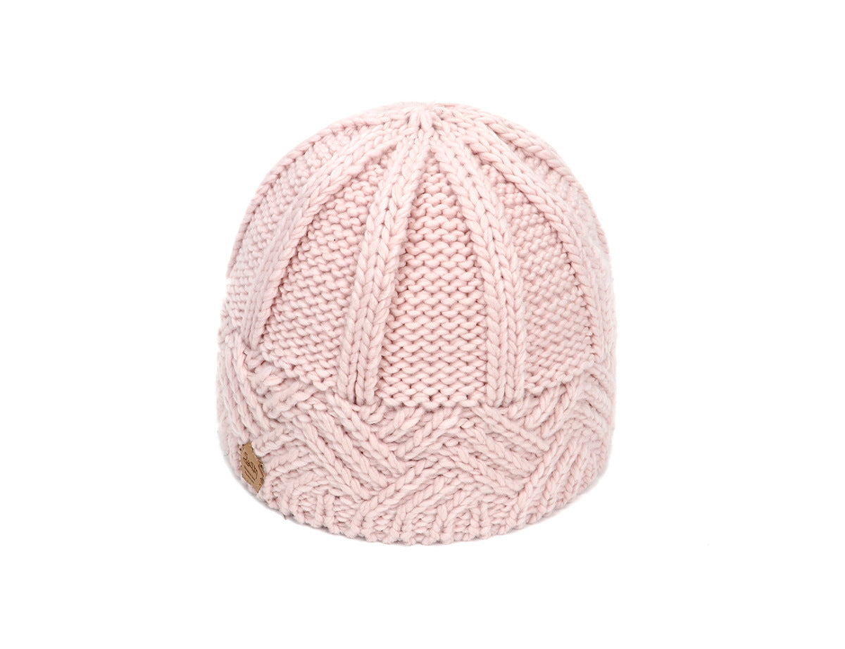 European and American retro style diamond grid coarse needle knitted hat for men and women, fashionable autumn and winter knitted hat