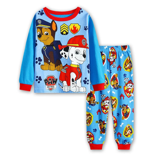 Paw Patrol Original Cotton Cartoon Children for Pajamas Two-piece Thin Section Long-sleeved Patrulla Canina Kids Pajamas