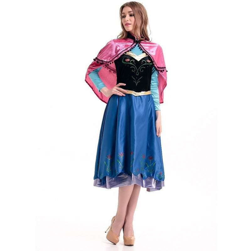 Halloween costume Frozen cosplay Anna dress cosplay queen costume