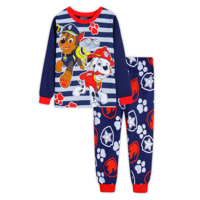 Paw Patrol Original Cotton Cartoon Children for Pajamas Two-piece Thin Section Long-sleeved Patrulla Canina Kids Pajamas