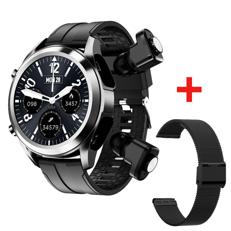 T10 Headset Sports Bracelet 2-In-1 Heart Rate Monitoring Bluetooth Call Music Smart Watch