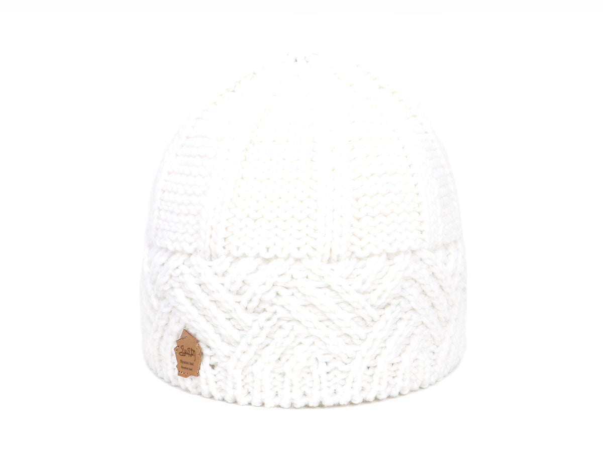 European and American retro style diamond grid coarse needle knitted hat for men and women, fashionable autumn and winter knitted hat