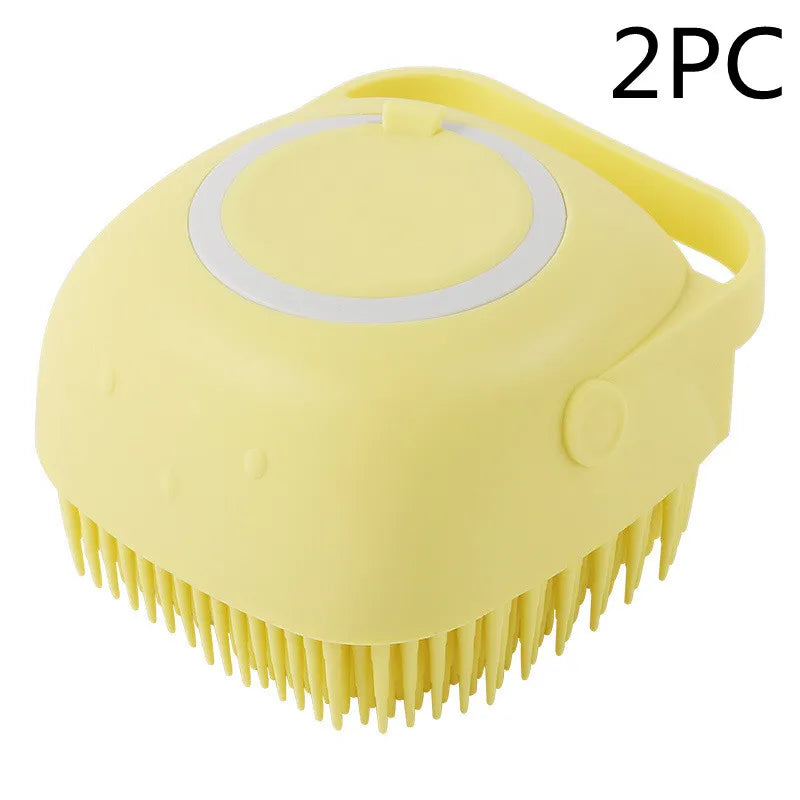 Silicone Pet Bath Brush – Gentle Grooming & Shampoo Massager