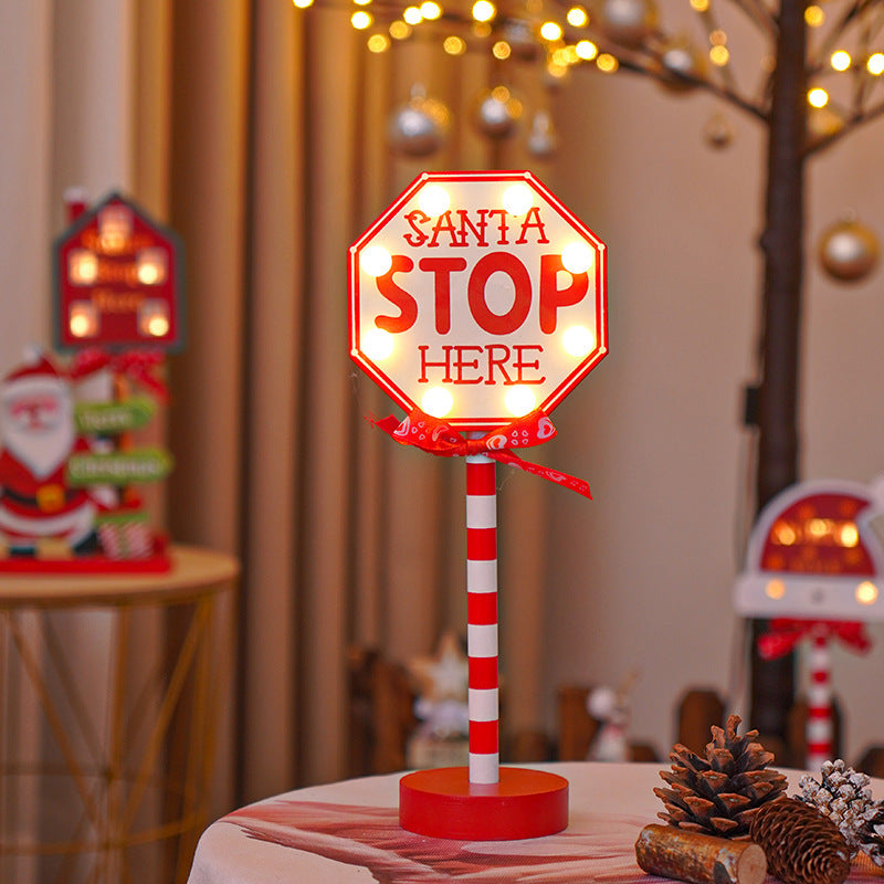 LED Christmas decorative lights, stop signs, Christmas hats, crown shaped lights, storefront ambient lights