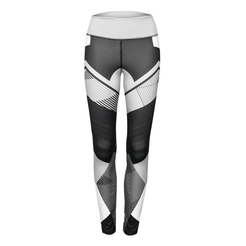 Women Quick Dry Sport Fitness Leggins Geometric Printed Sports Pants Yoga Pants Leggings Tights Trousers For Women