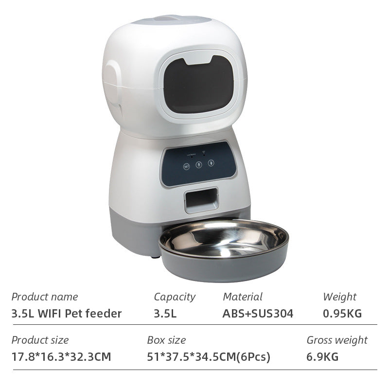 Wifi Smart APP Pet Feeder Household use Microchip Dog Automatic Pet Feeder Automatic Pet Feeder