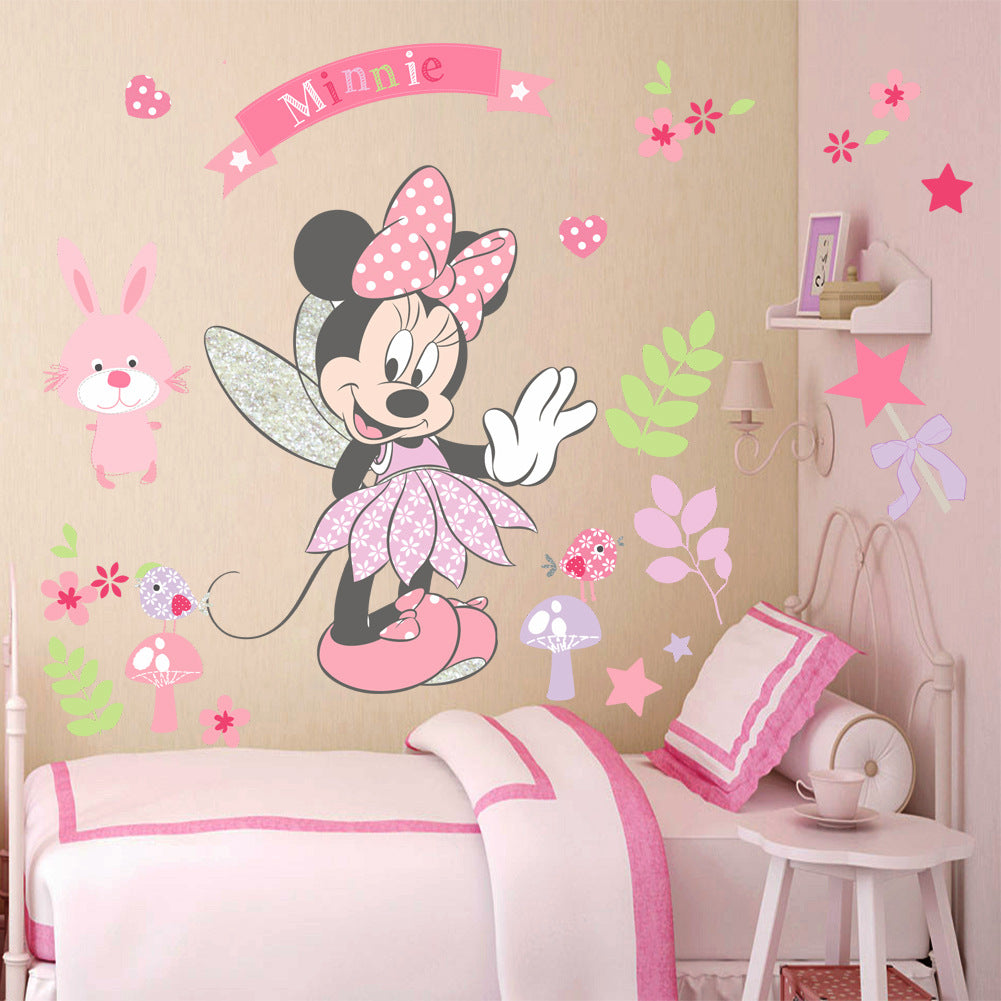 Mickey Minnie Decorative Painting Children's Room Background Wall Mickey Mouse Wall Sticker