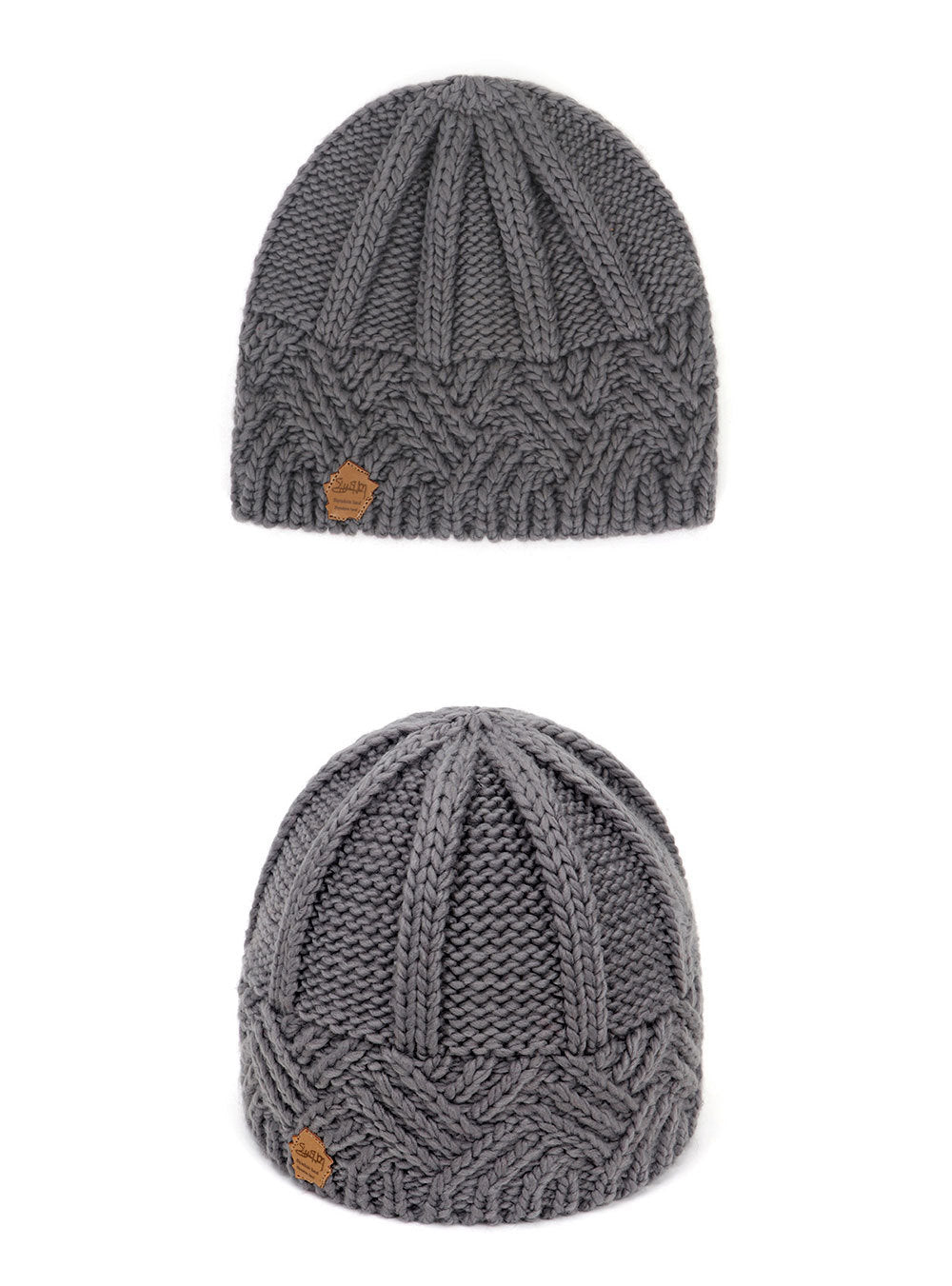 European and American retro style diamond grid coarse needle knitted hat for men and women, fashionable autumn and winter knitted hat