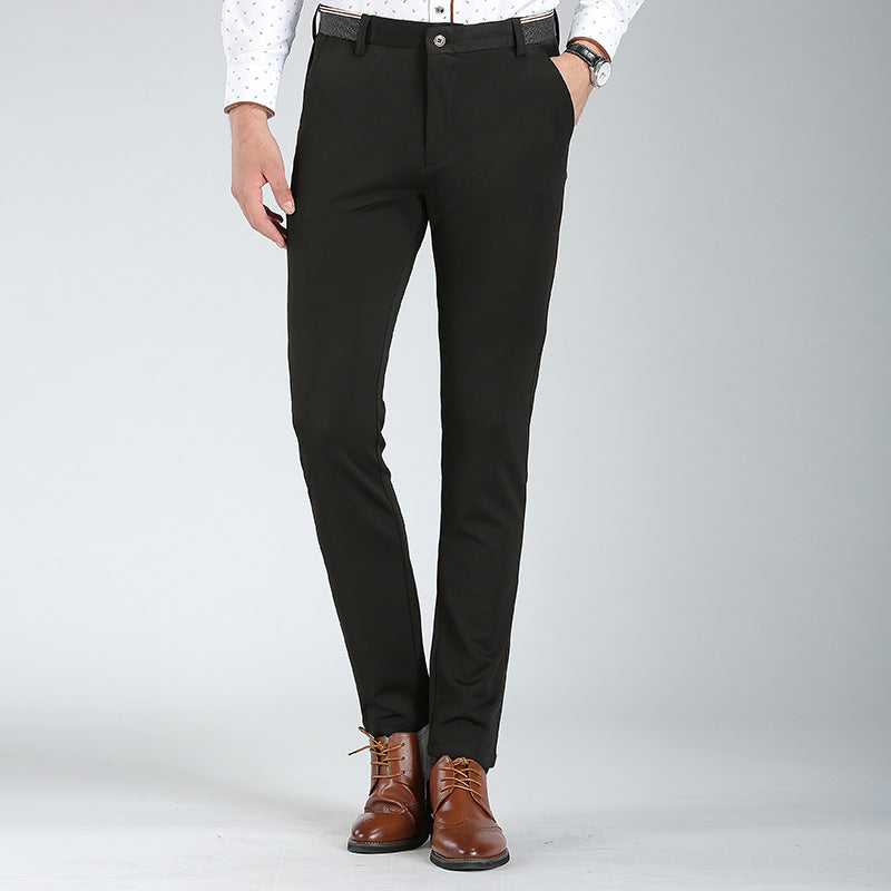 Men's western-style pants, men's straight leg casual business work pants, hanging sense suit pants