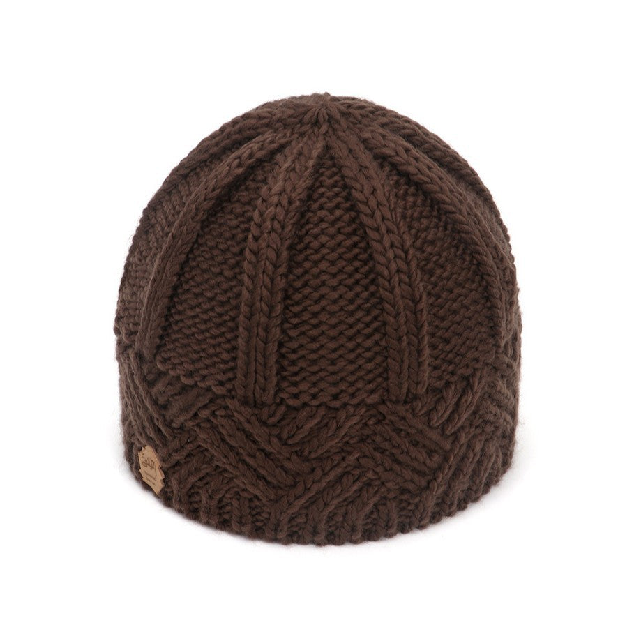 European and American retro style diamond grid coarse needle knitted hat for men and women, fashionable autumn and winter knitted hat