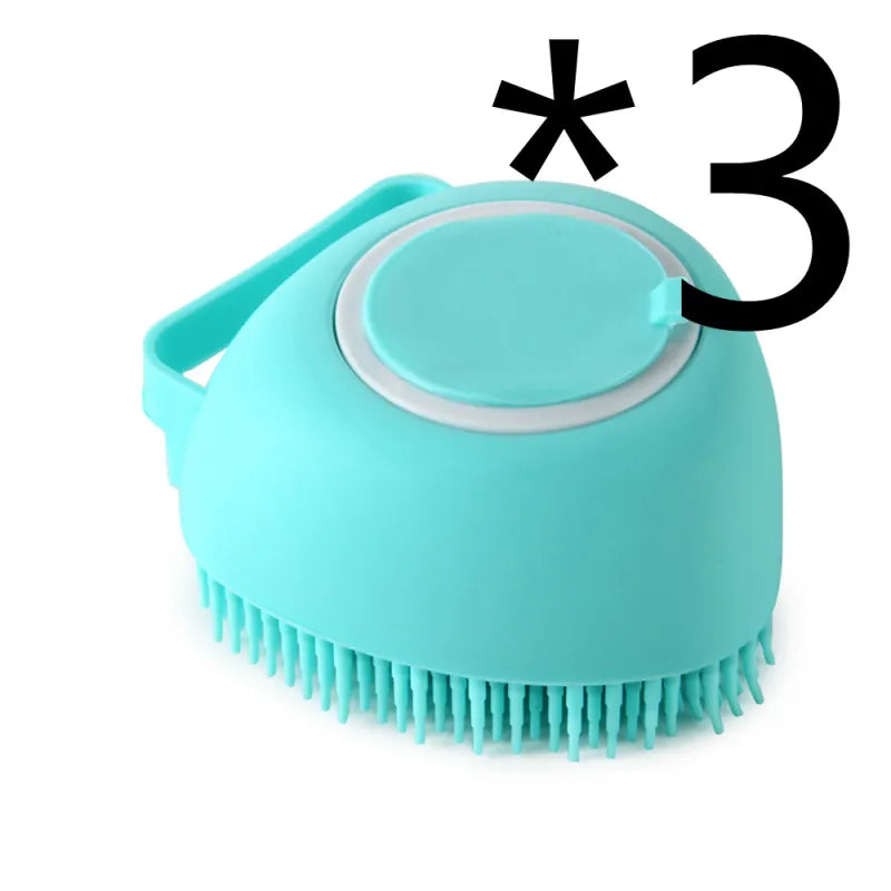 Silicone Pet Bath Brush – Gentle Grooming & Shampoo Massager