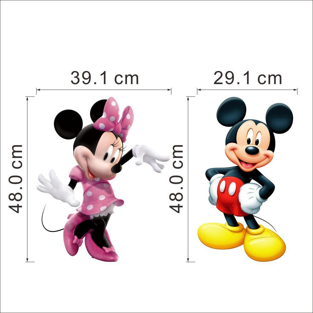 Mickey Minnie Decorative Painting Children's Room Background Wall Mickey Mouse Wall Sticker