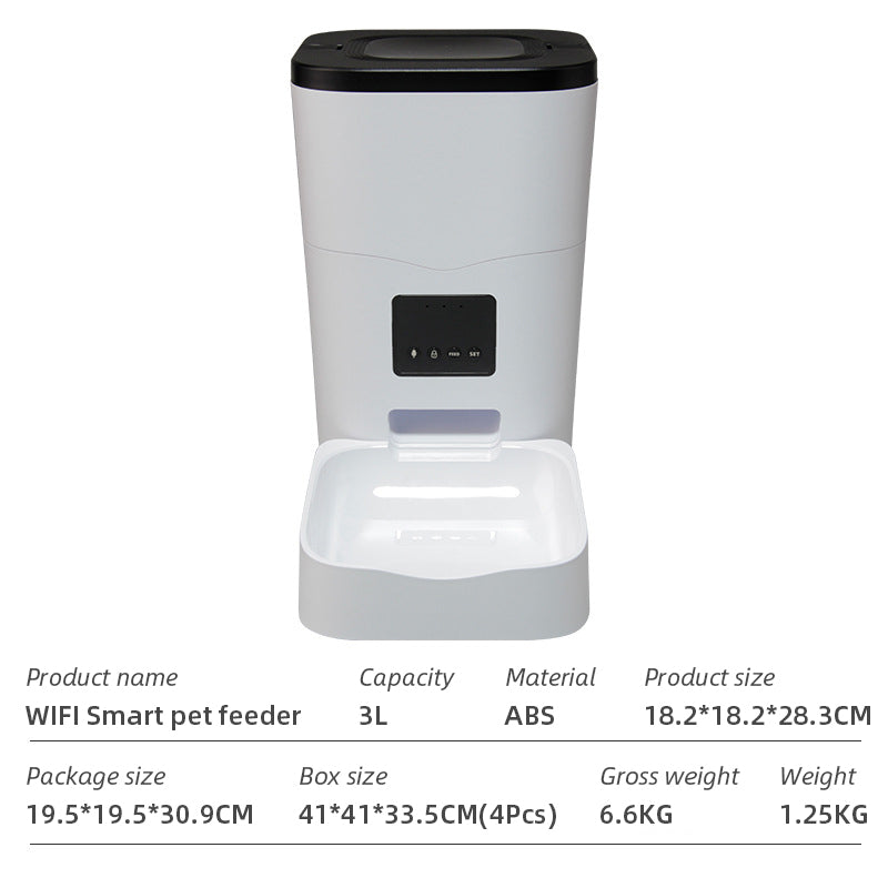 Wifi Smart APP Pet Feeder Household use Microchip Dog Automatic Pet Feeder Automatic Pet Feeder