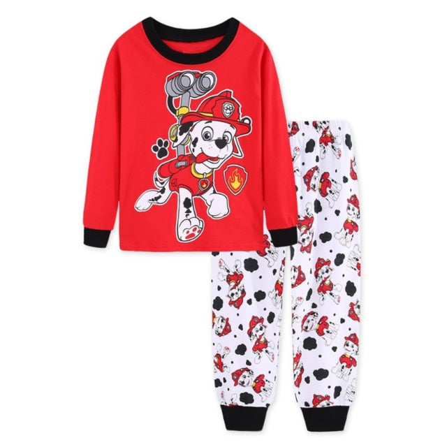 Paw Patrol Original Cotton Cartoon Children for Pajamas Two-piece Thin Section Long-sleeved Patrulla Canina Kids Pajamas