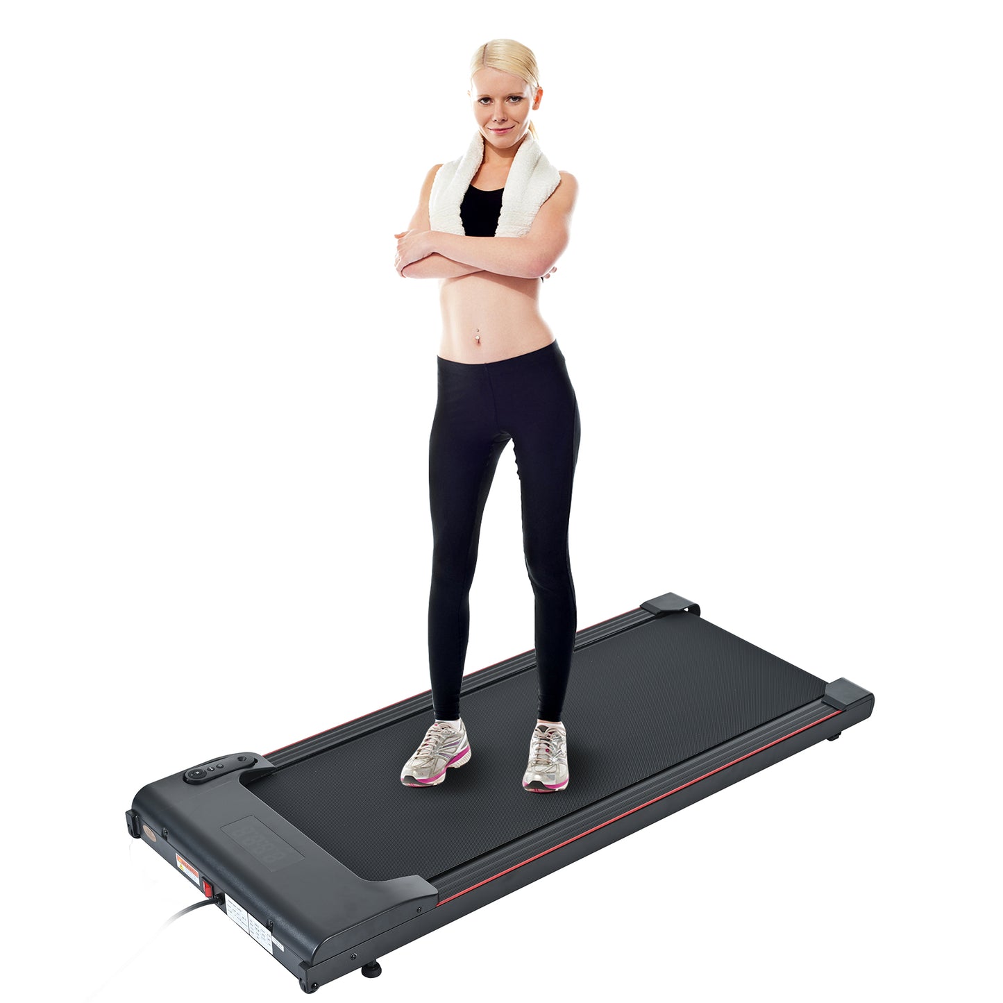 Brushless electric walking mat, 300 pound capacity, portable treadmill for home use, 0.5 to 4.0 miles per hour