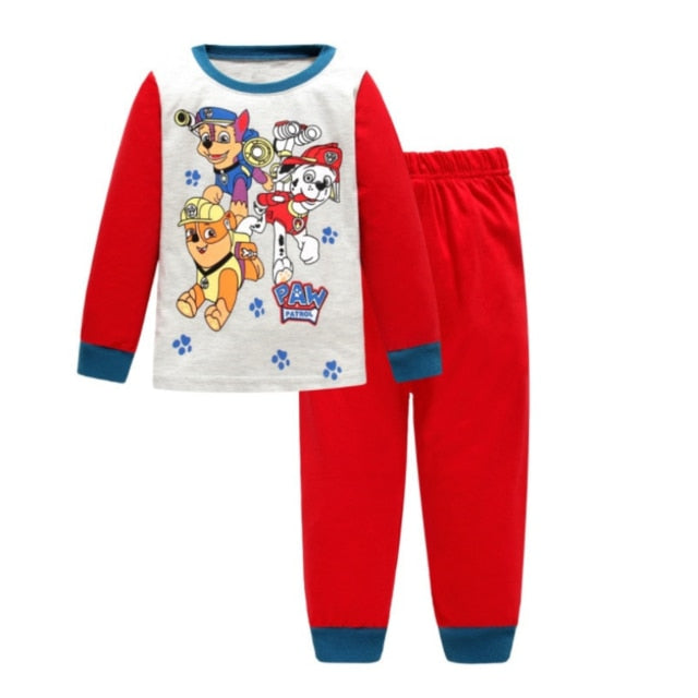 Paw Patrol Original Cotton Cartoon Children for Pajamas Two-piece Thin Section Long-sleeved Patrulla Canina Kids Pajamas