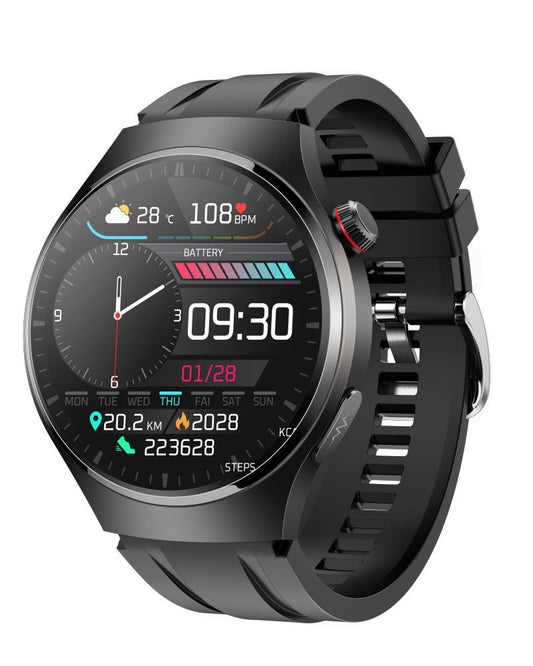 Smart watch non-invasive blood glucose measurement AMOLED ECG heart rate monitoring Bluetooth call sports watch