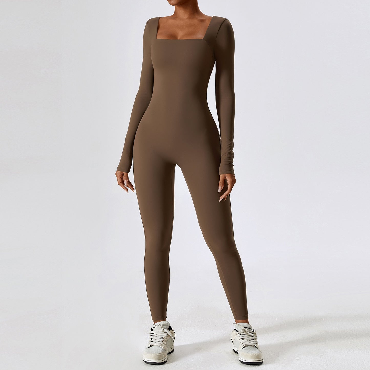 Tight-fitting long-sleeved yoga clothes for women, nude fitness sports quick-drying yoga jumpsuits