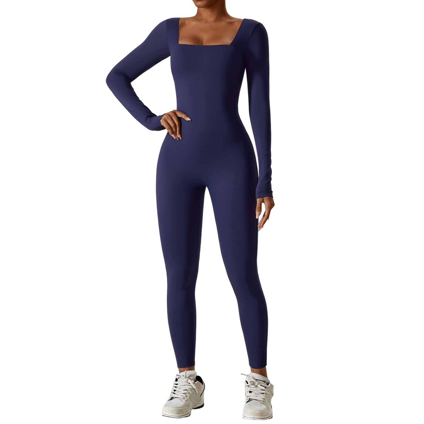 Tight-fitting long-sleeved yoga clothes for women, nude fitness sports quick-drying yoga jumpsuits