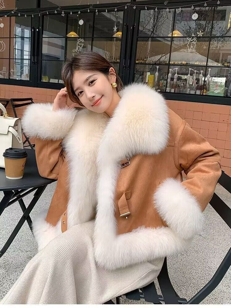 Winter New Fox Fur Grass Small Short Coat