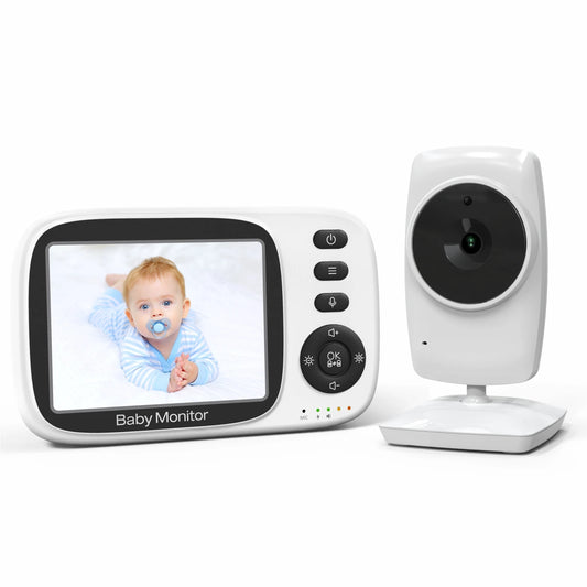 Video Baby Monitor 2.4G Wireless with 3.2 Inches LCD 2 Way Audio Talk Night Vision Surveillance Security Camera Babysitter