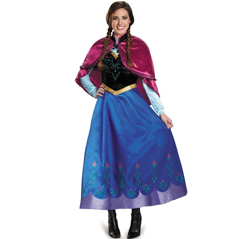 Halloween costume Frozen cosplay Anna dress cosplay queen costume