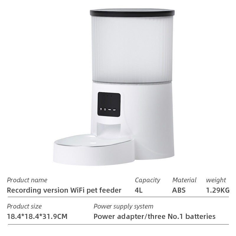 Wifi Smart APP Pet Feeder Household use Microchip Dog Automatic Pet Feeder Automatic Pet Feeder