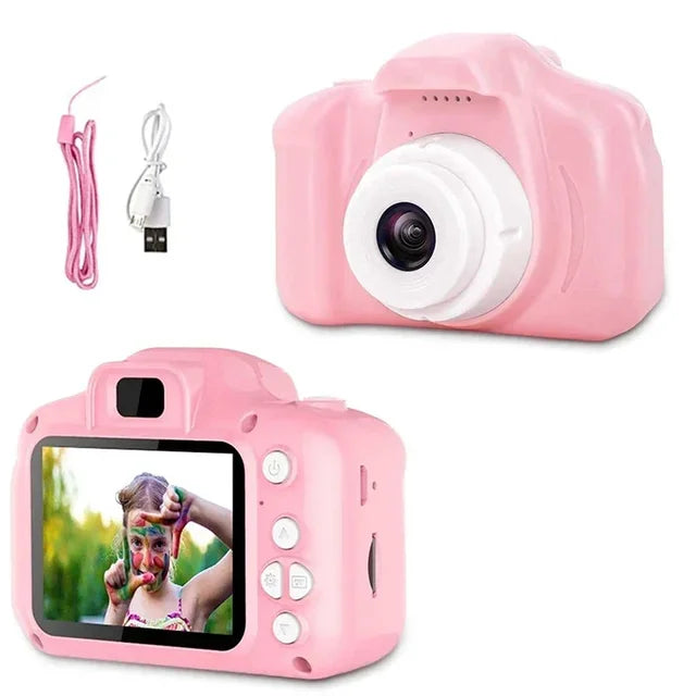 Mini Children Camera X2 Digital Vintage Camera Educational Toys Kids Projection Video Camera Outdoor Photography Toy Gifts