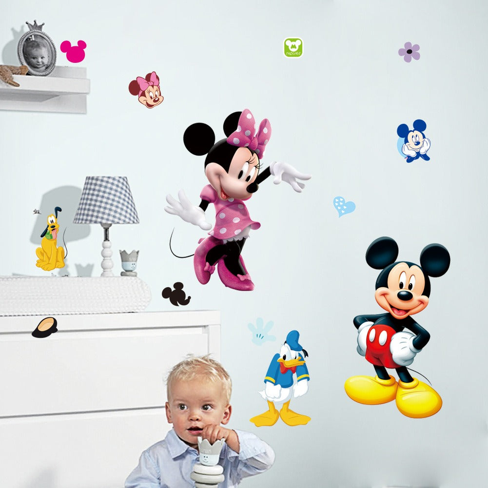 Mickey Minnie Decorative Painting Children's Room Background Wall Mickey Mouse Wall Sticker