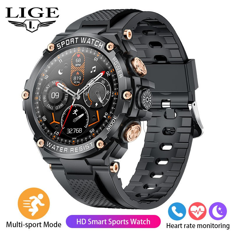 LIGE Outdoor Sport Smart Watch Men 800mAh Long Life Battery With Blood Pressure And Long Battery With Magnetic Charging