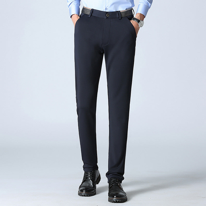 Men's western-style pants, men's straight leg casual business work pants, hanging sense suit pants