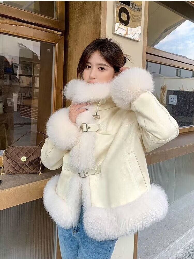 Winter New Fox Fur Grass Small Short Coat