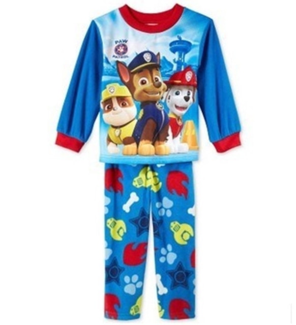 Paw Patrol Original Cotton Cartoon Children for Pajamas Two-piece Thin Section Long-sleeved Patrulla Canina Kids Pajamas