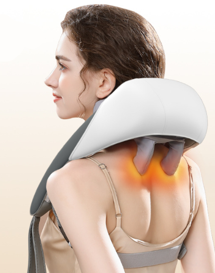 High battery life cervical spine massager neck trapezius muscle shoulder waist leg kneading hot compress massage shawl