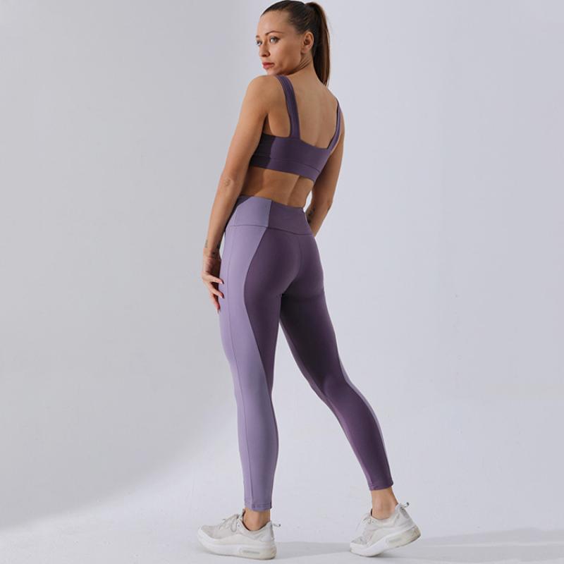 Women Sets Sports Fitness Ankle-length Leggings Anti Cellulite Tops Womens 2 Piece Set Elasticity Ladies Workout Clothes Soft