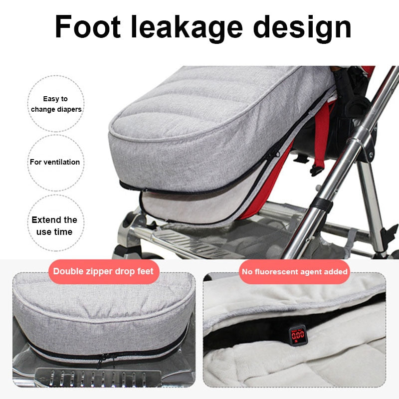 Winter Thick Sleeping Bags Warm Baby Sleepsack Envelope For Newborn Infant Windproof Stroller Cushion Footmuff  Pram