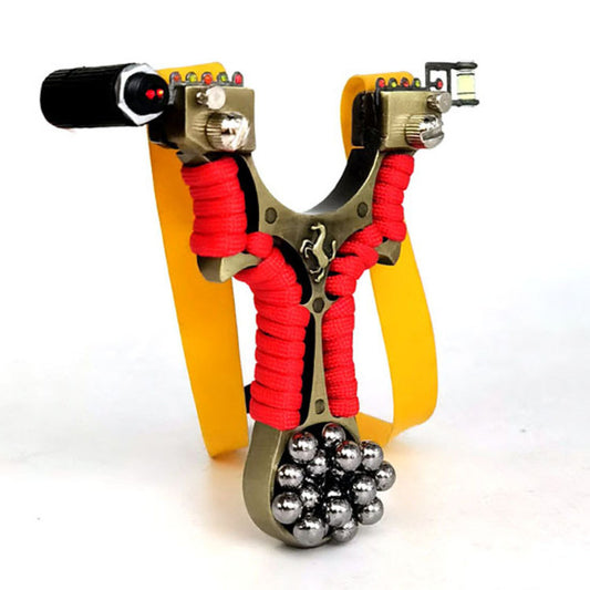 Metal Flat Skin Slingshot Ferrari Built-in Small Magnet Slingshot, Free Binding, Fast Pressing Laser Infrared Slingshot