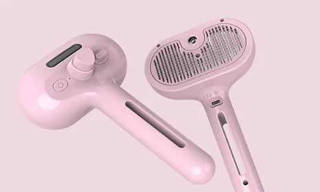 Self-Cleaning Pet Comb with Built-in Mist – Dematting & Deshedding Tool