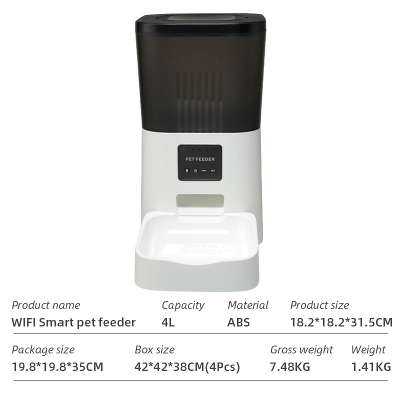 Wifi Smart APP Pet Feeder Household use Microchip Dog Automatic Pet Feeder Automatic Pet Feeder