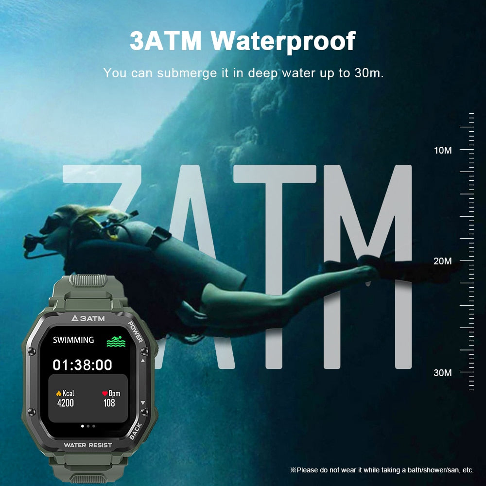 Smart Watch ROCK Rugged Watch For Men Outdoor Sports Waterproof Fitness Tracker Blood Pressure Monitor smartwatch