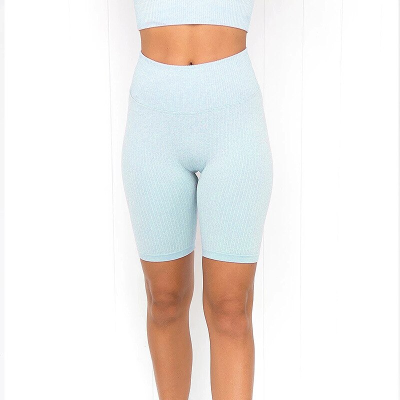 Women Seamless Shorts High Waisted Sports Pants