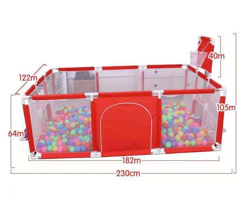 Children's fence baby basketball fence safety stainless steel playpen children's ball pit baby indoor playground baby park fence