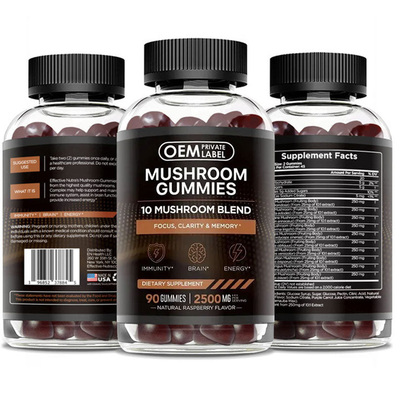 Mushroom Gummies Brain Booster Lion Mane Mushroom Gummies