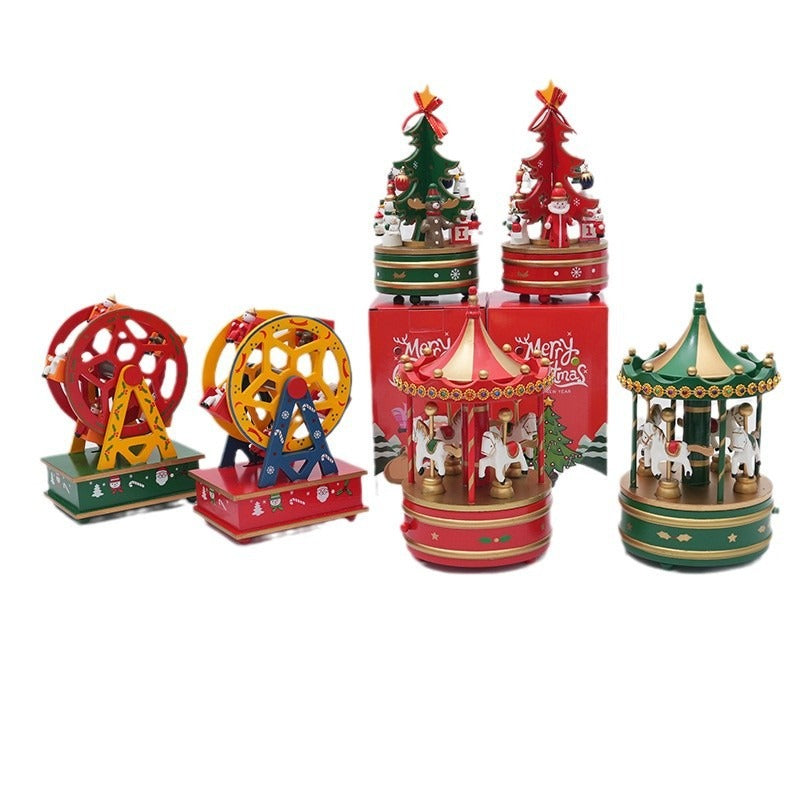 New Carousel Music Box Children's Toys Birthday Gift Music Box Christmas Gift Ornament